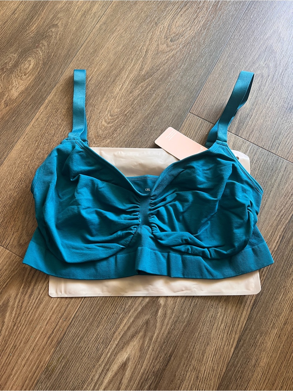 Teal Ruched Bralette Top - XXL
